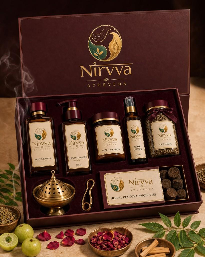 Nirvva Ayurveda Ayurvedic Hair Ritual Kit — Premium